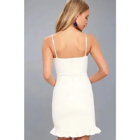 Lulus Spoonful of Sass White Bodycon Mini Dress – Size Small - Picture 5 of 9